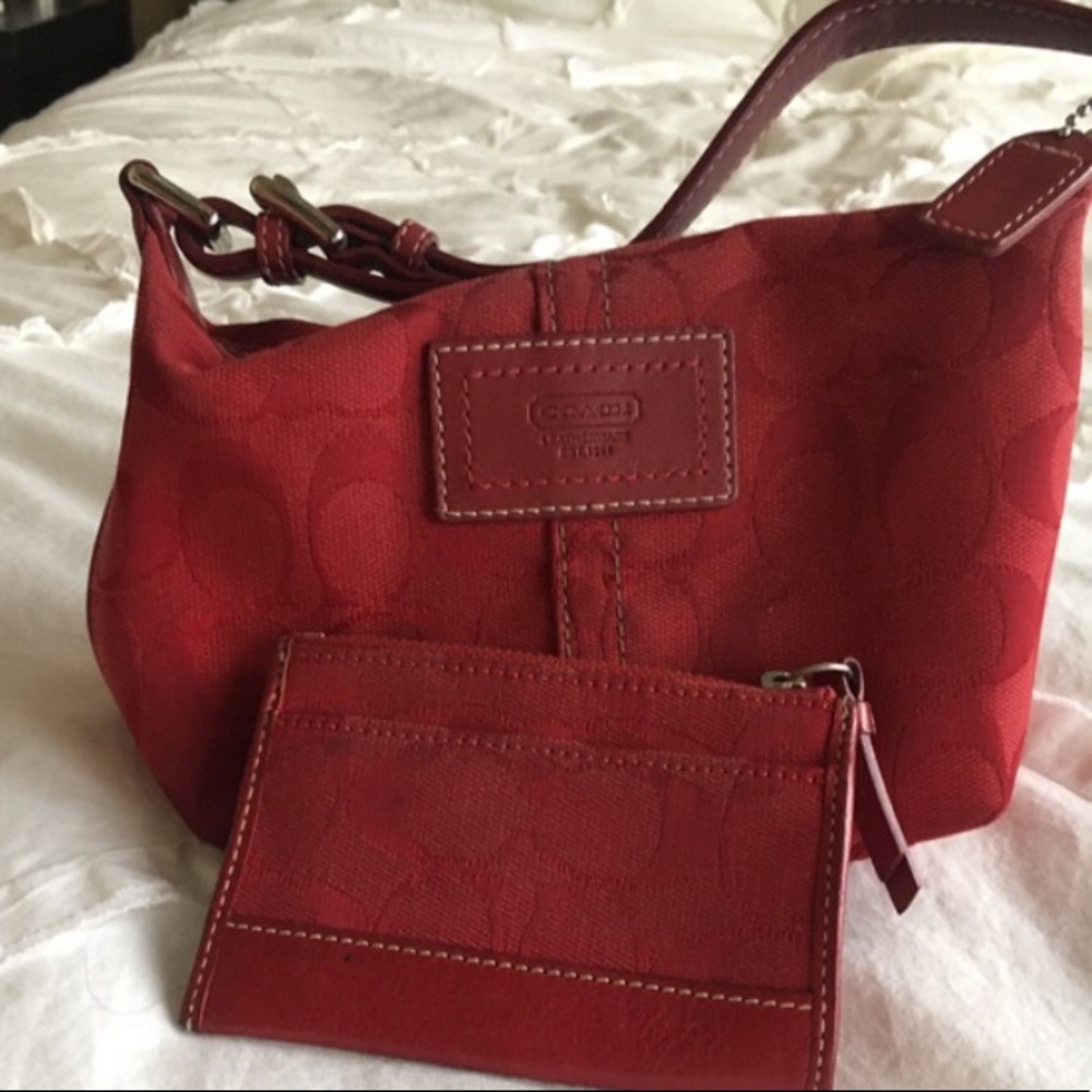 *Sold* Coach mini bag with matching wallet